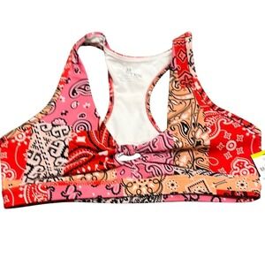 Eleven by Venus Williams Bandana Babe Sports Bra Red Pink